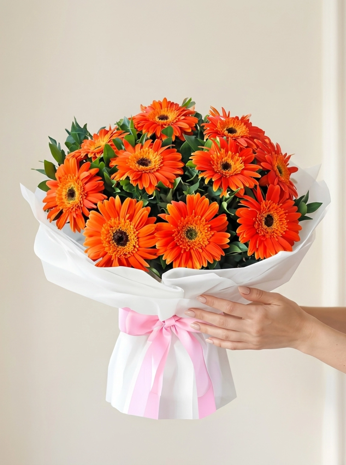 Turuncu Gerbera Buketi